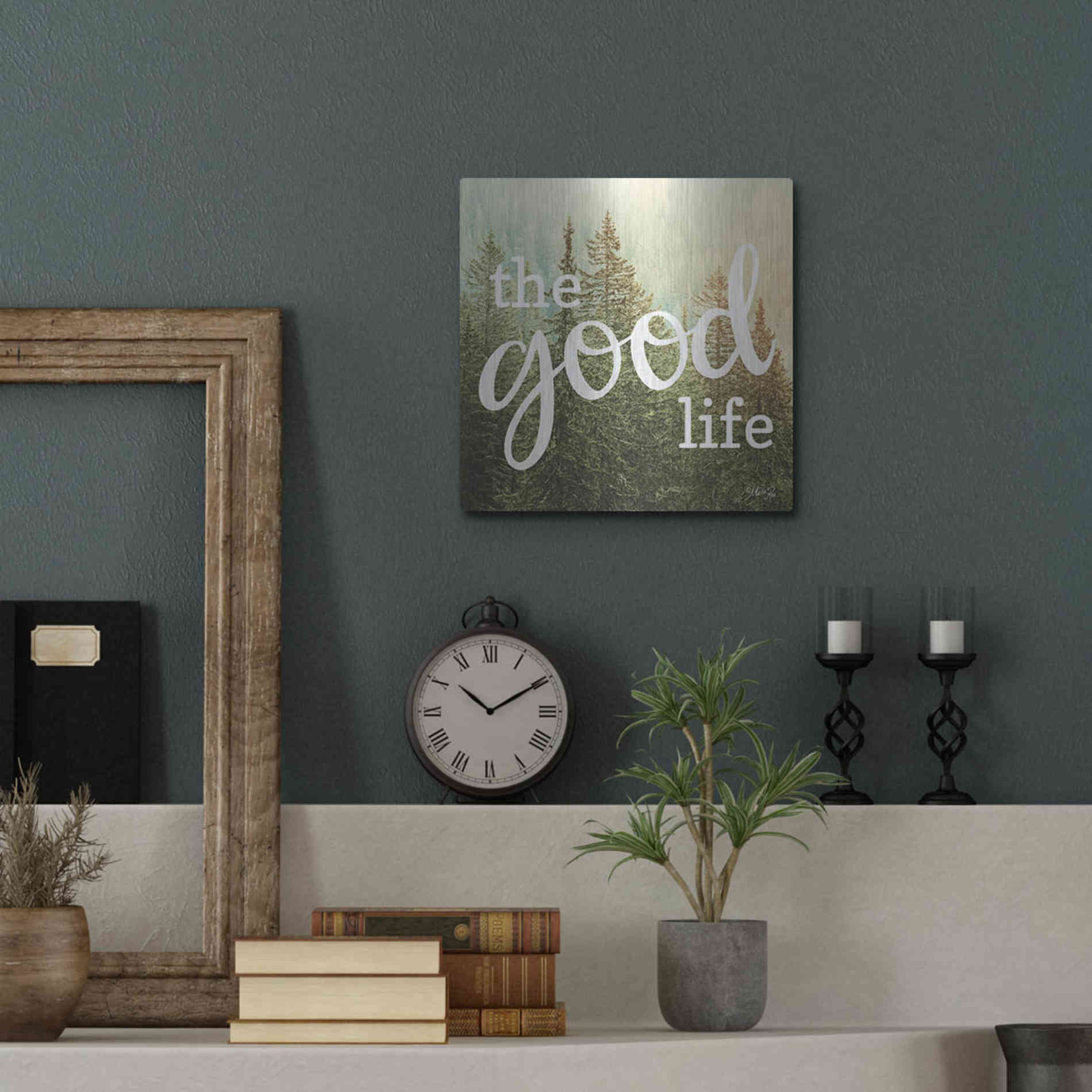 Luxe Metal Art 'The Good Life' by Marla Rae, Metal Wall Art,12x12