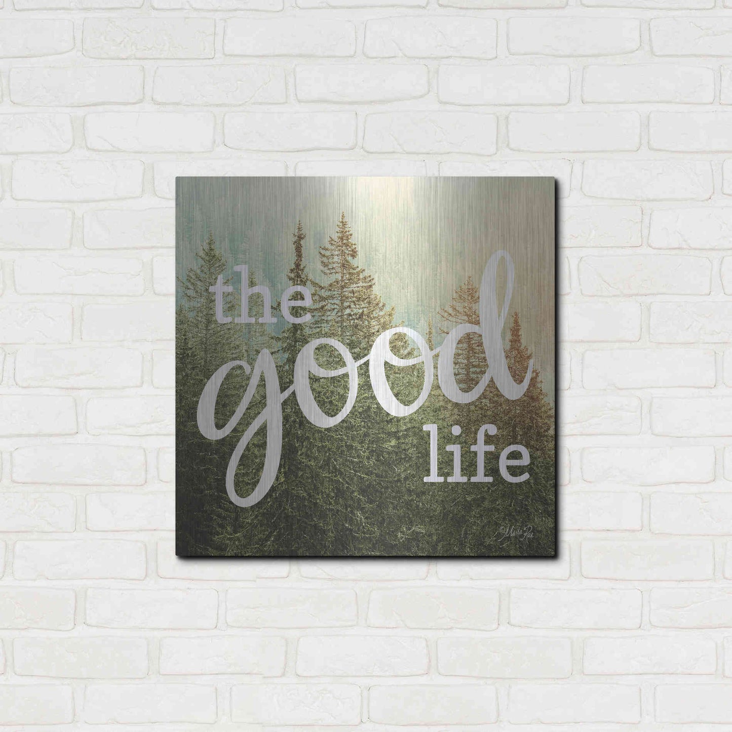 Luxe Metal Art 'The Good Life' by Marla Rae, Metal Wall Art,24x24
