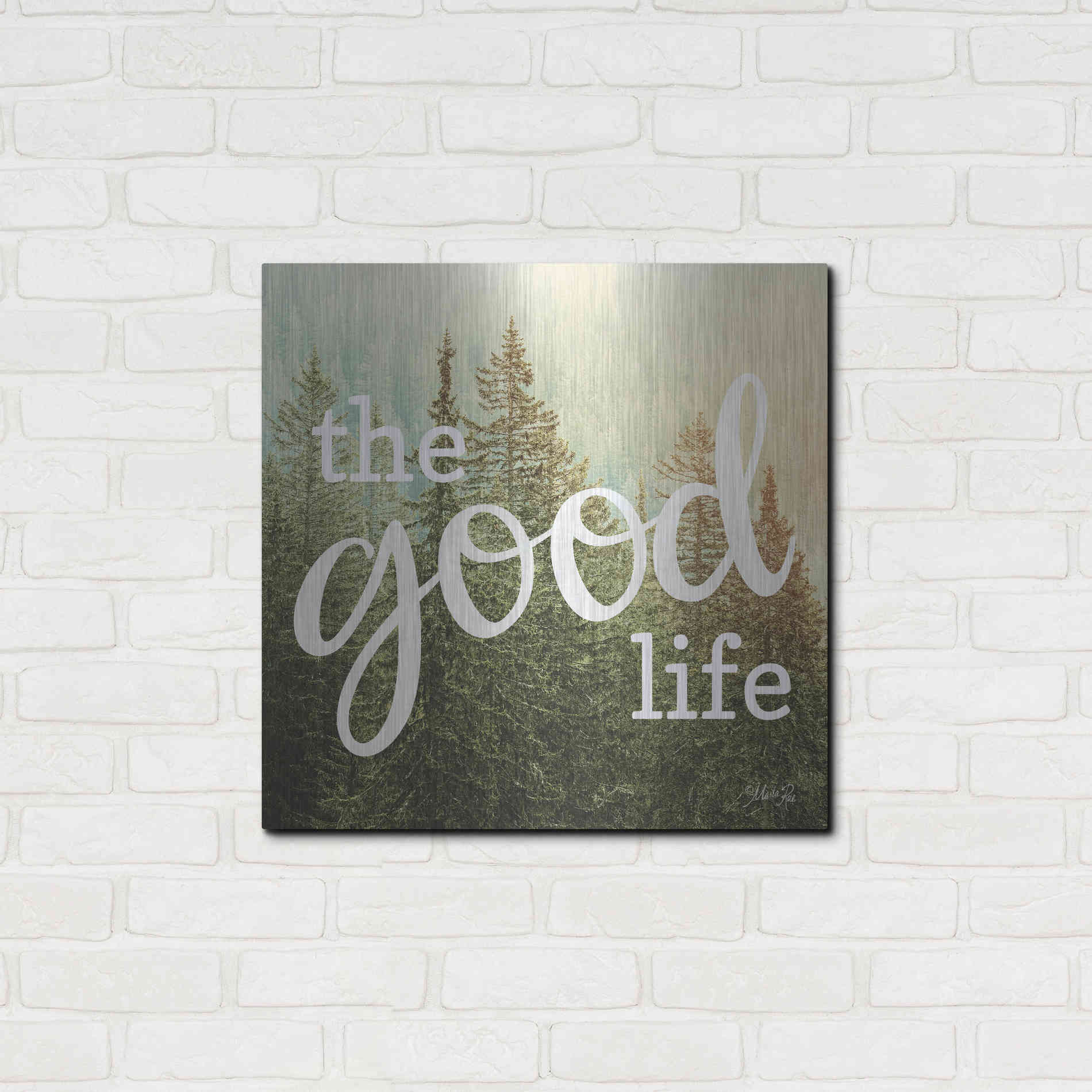 Luxe Metal Art 'The Good Life' by Marla Rae, Metal Wall Art,24x24
