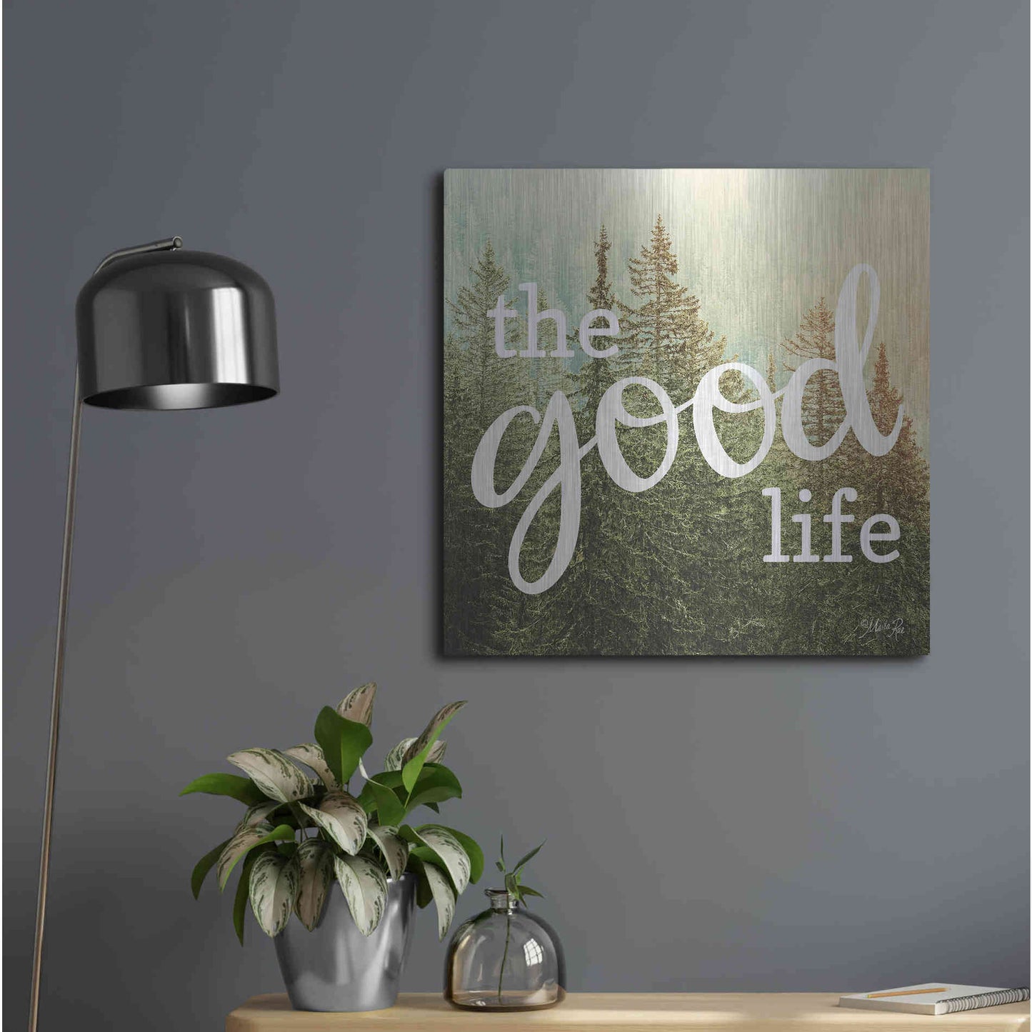 Luxe Metal Art 'The Good Life' by Marla Rae, Metal Wall Art,24x24