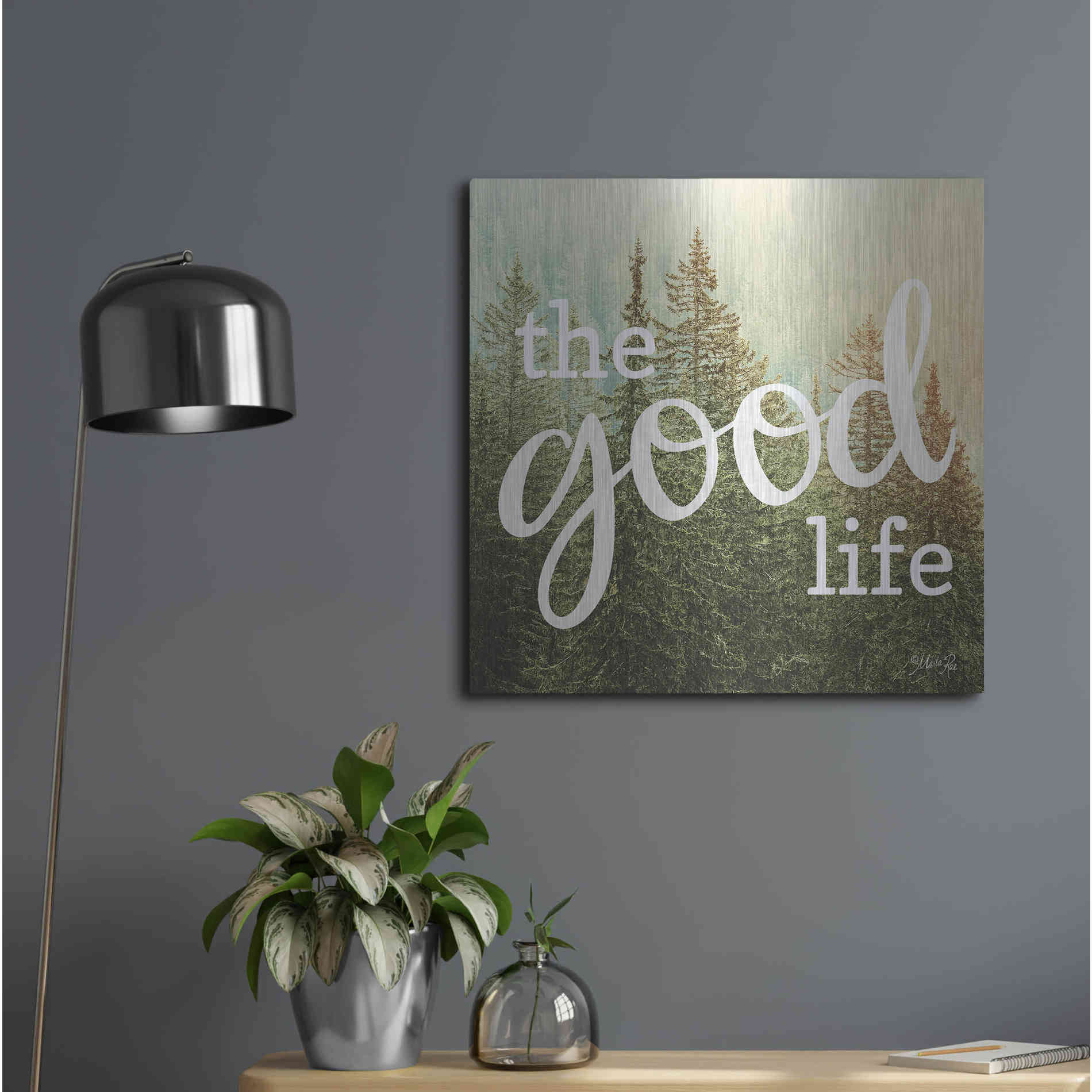Luxe Metal Art 'The Good Life' by Marla Rae, Metal Wall Art,24x24