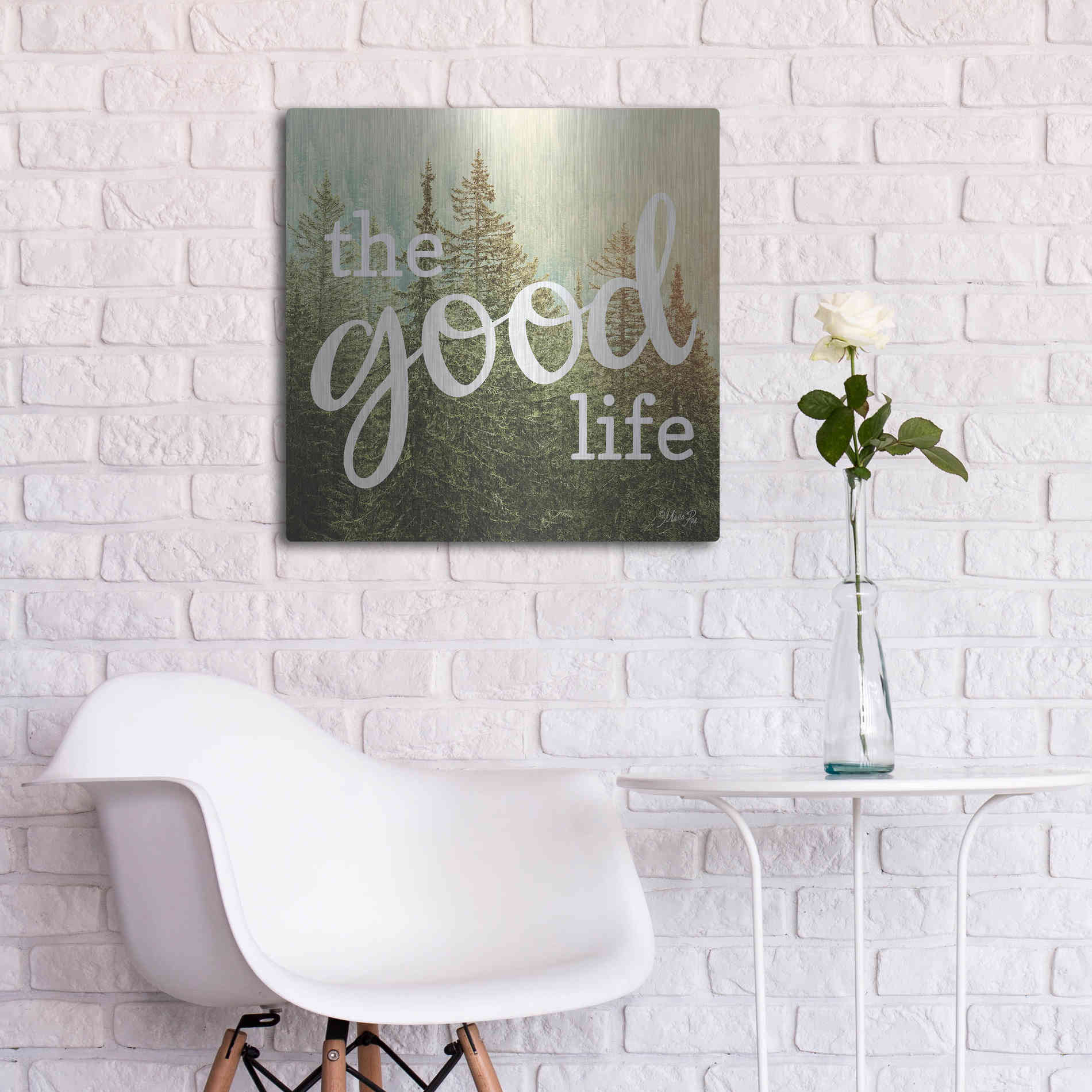 Luxe Metal Art 'The Good Life' by Marla Rae, Metal Wall Art,24x24