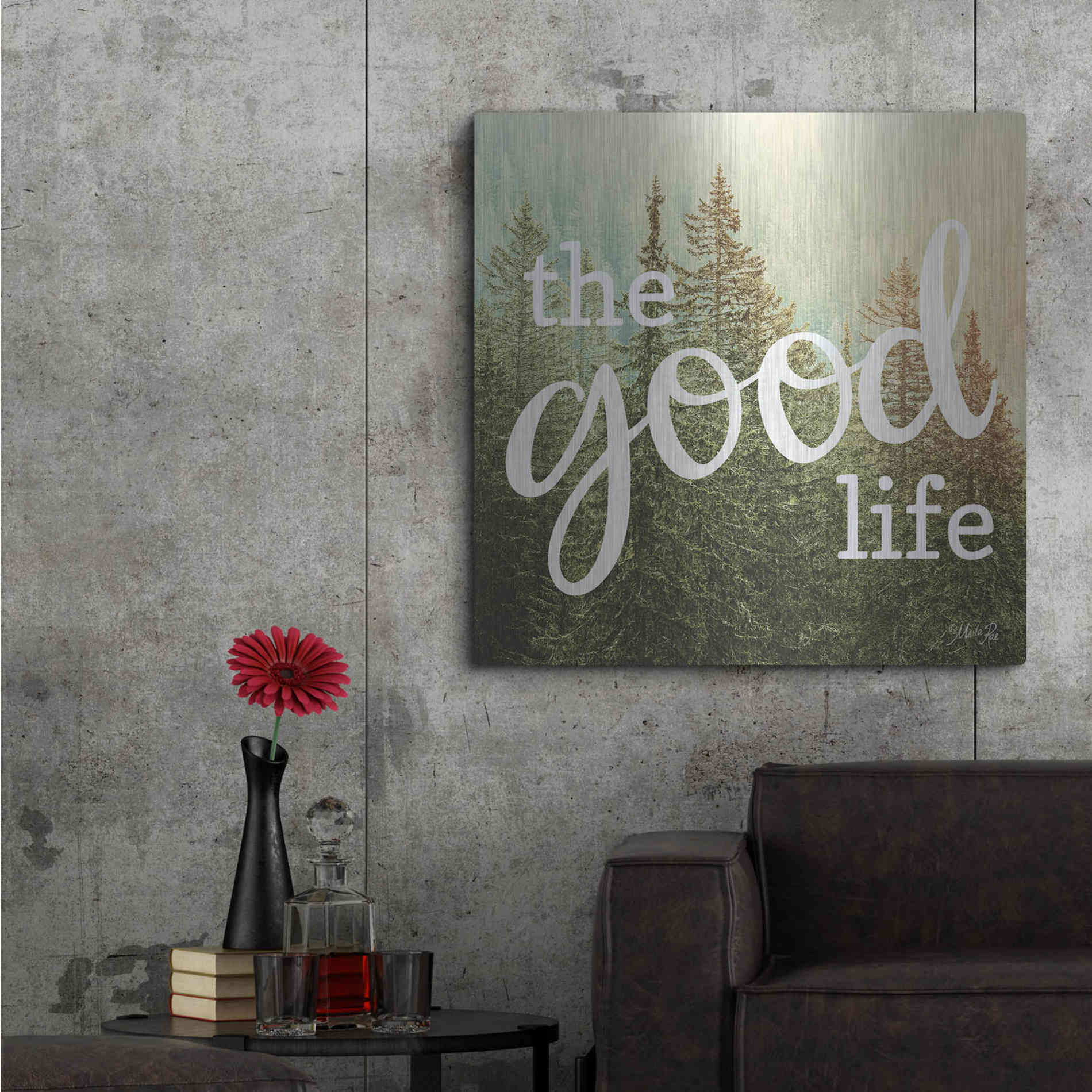 Luxe Metal Art 'The Good Life' by Marla Rae, Metal Wall Art,36x36