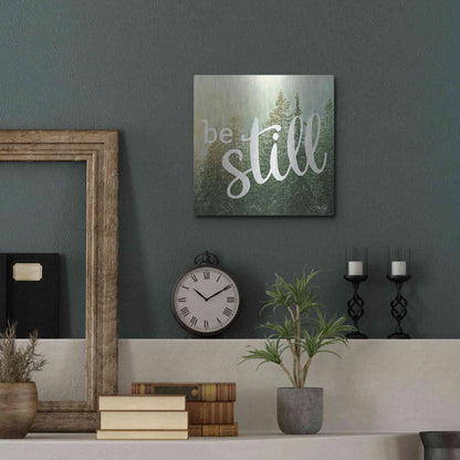 Luxe Metal Art 'Be Still' by Marla Rae, Metal Wall Art,12x12