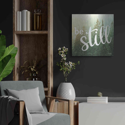 Luxe Metal Art 'Be Still' by Marla Rae, Metal Wall Art,24x24