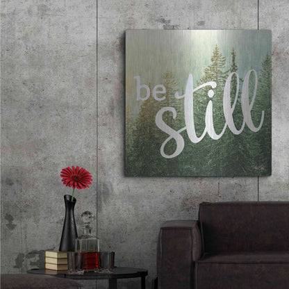 Luxe Metal Art 'Be Still' by Marla Rae, Metal Wall Art,36x36