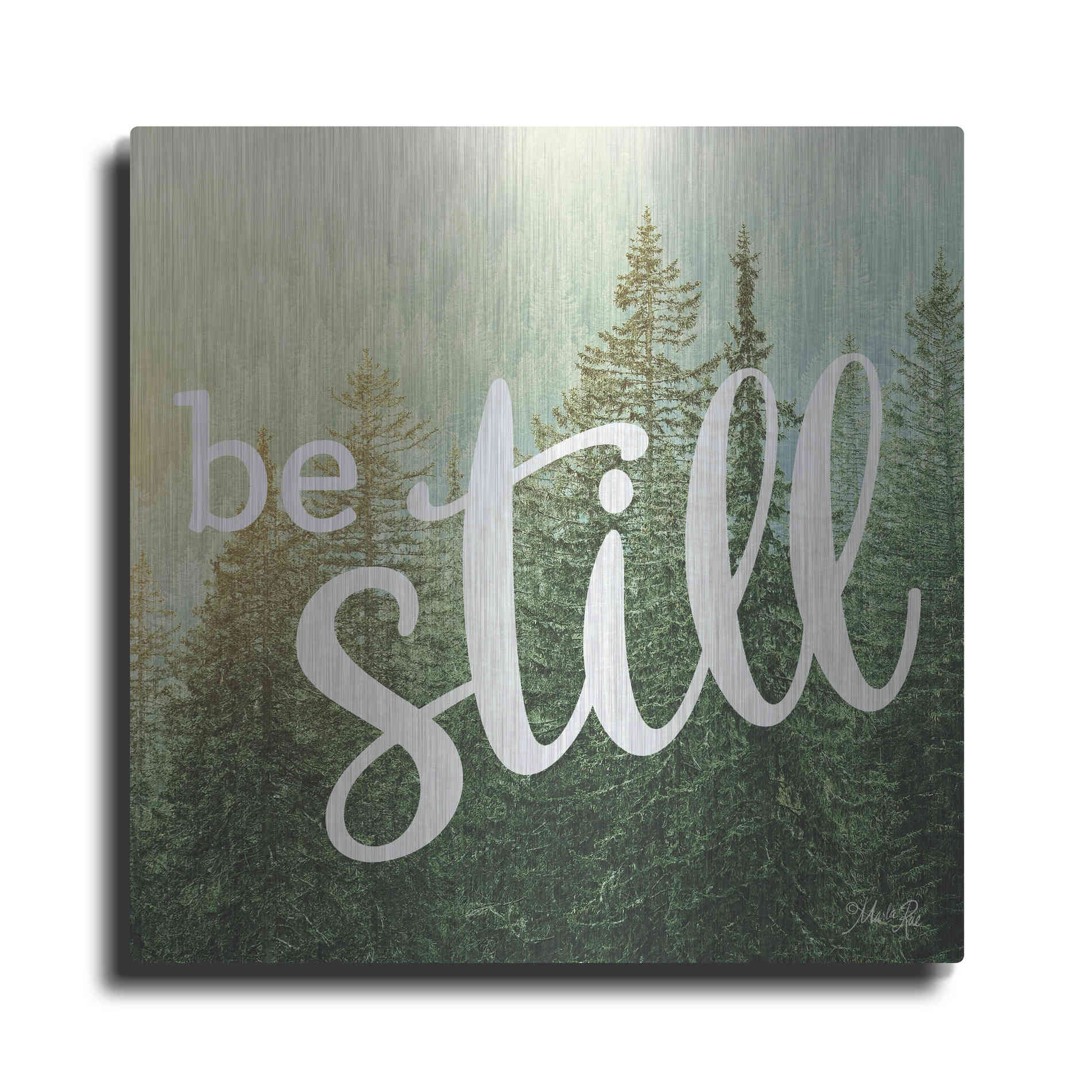 Luxe Metal Art 'Be Still' by Marla Rae, Metal Wall Art