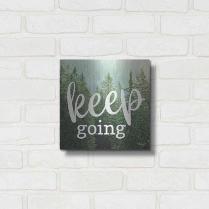 Luxe Metal Art 'Keep Going' by Marla Rae, Metal Wall Art,12x12