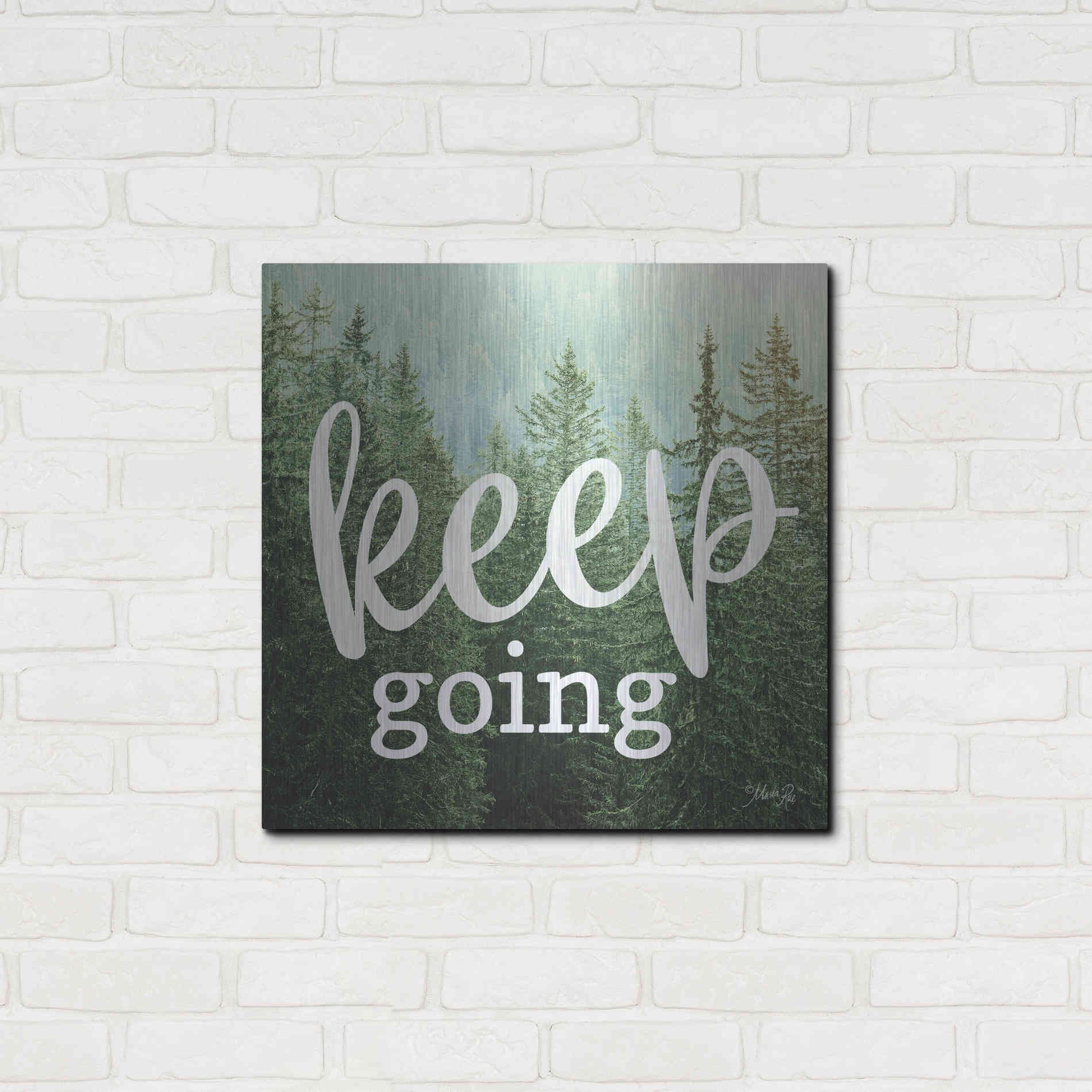 Luxe Metal Art 'Keep Going' by Marla Rae, Metal Wall Art,24x24