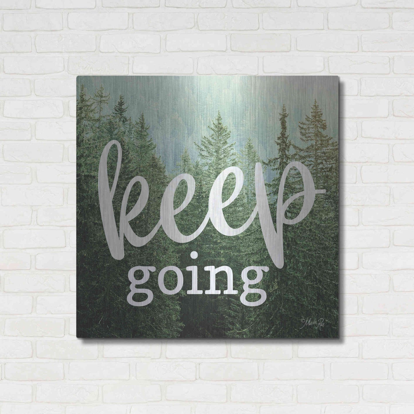 Luxe Metal Art 'Keep Going' by Marla Rae, Metal Wall Art,36x36