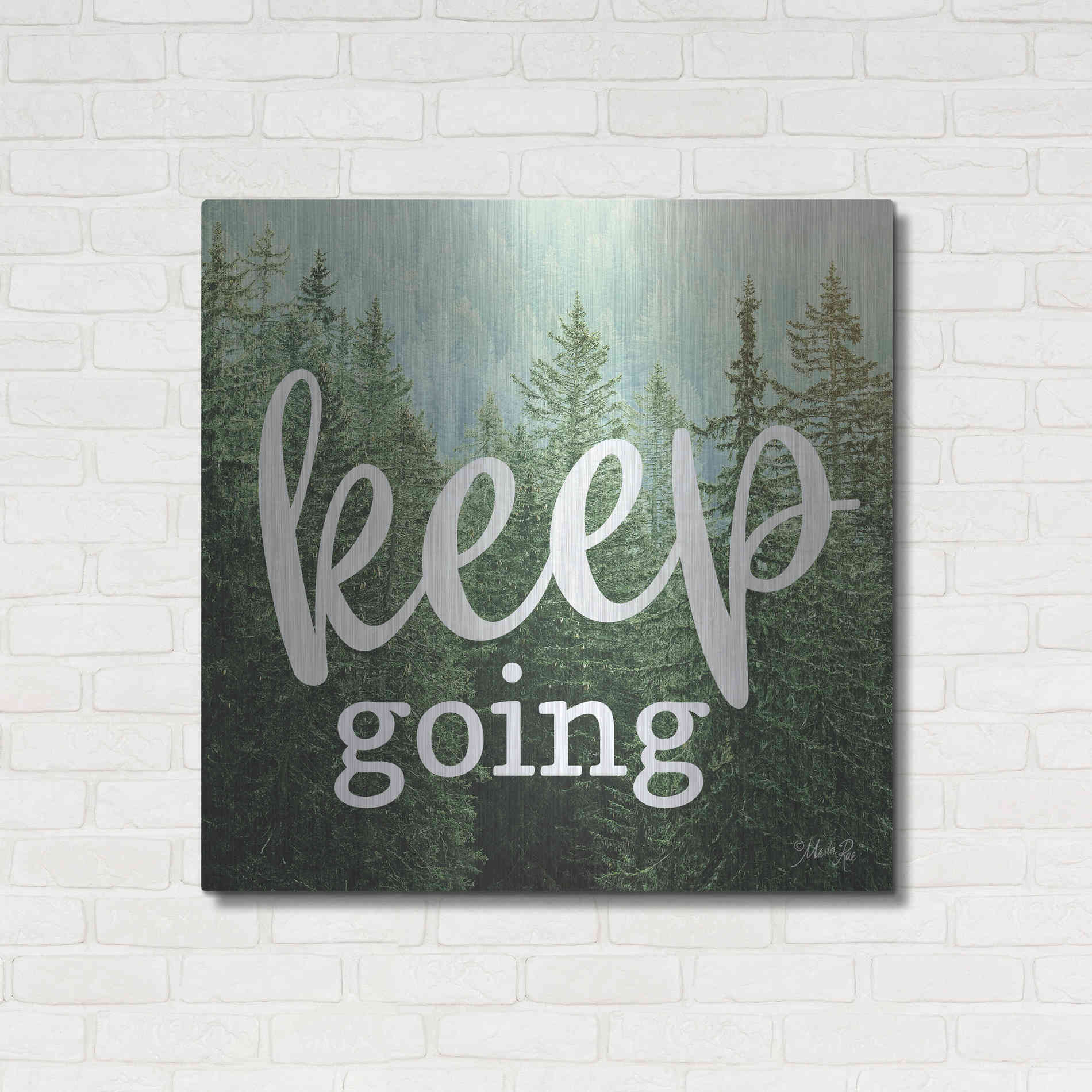 Luxe Metal Art 'Keep Going' by Marla Rae, Metal Wall Art,36x36