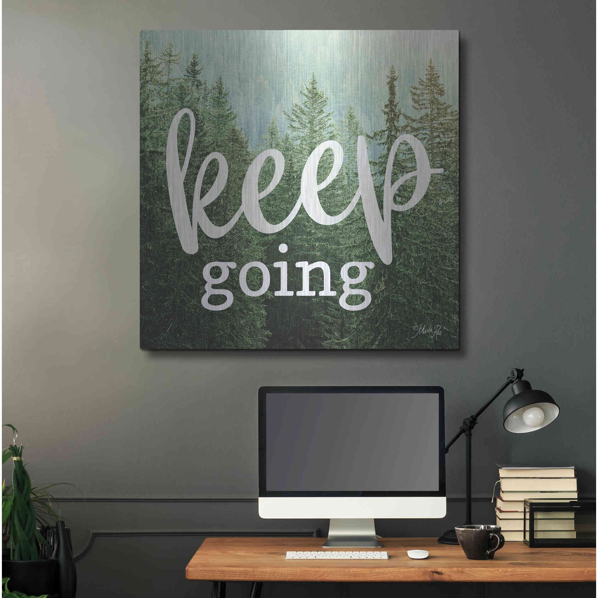 Luxe Metal Art 'Keep Going' by Marla Rae, Metal Wall Art,36x36