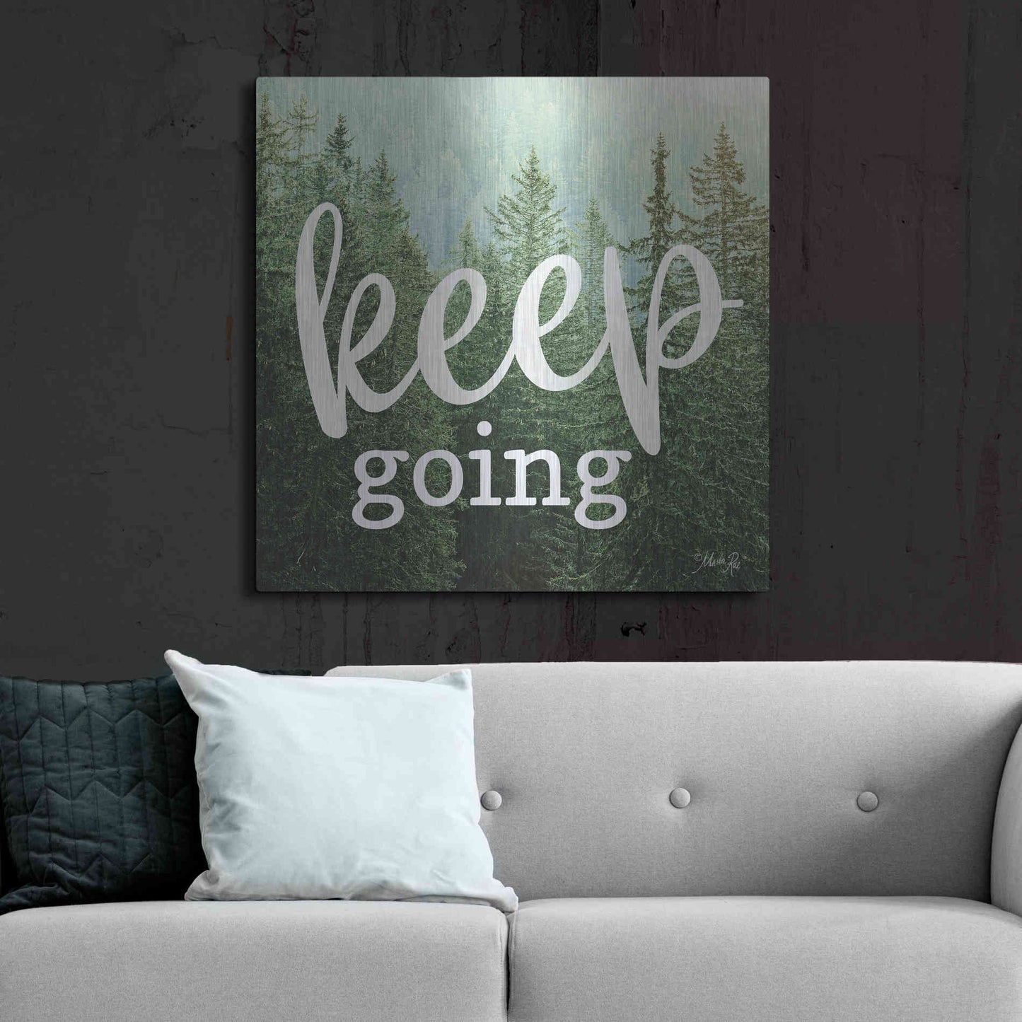 Luxe Metal Art 'Keep Going' by Marla Rae, Metal Wall Art,36x36
