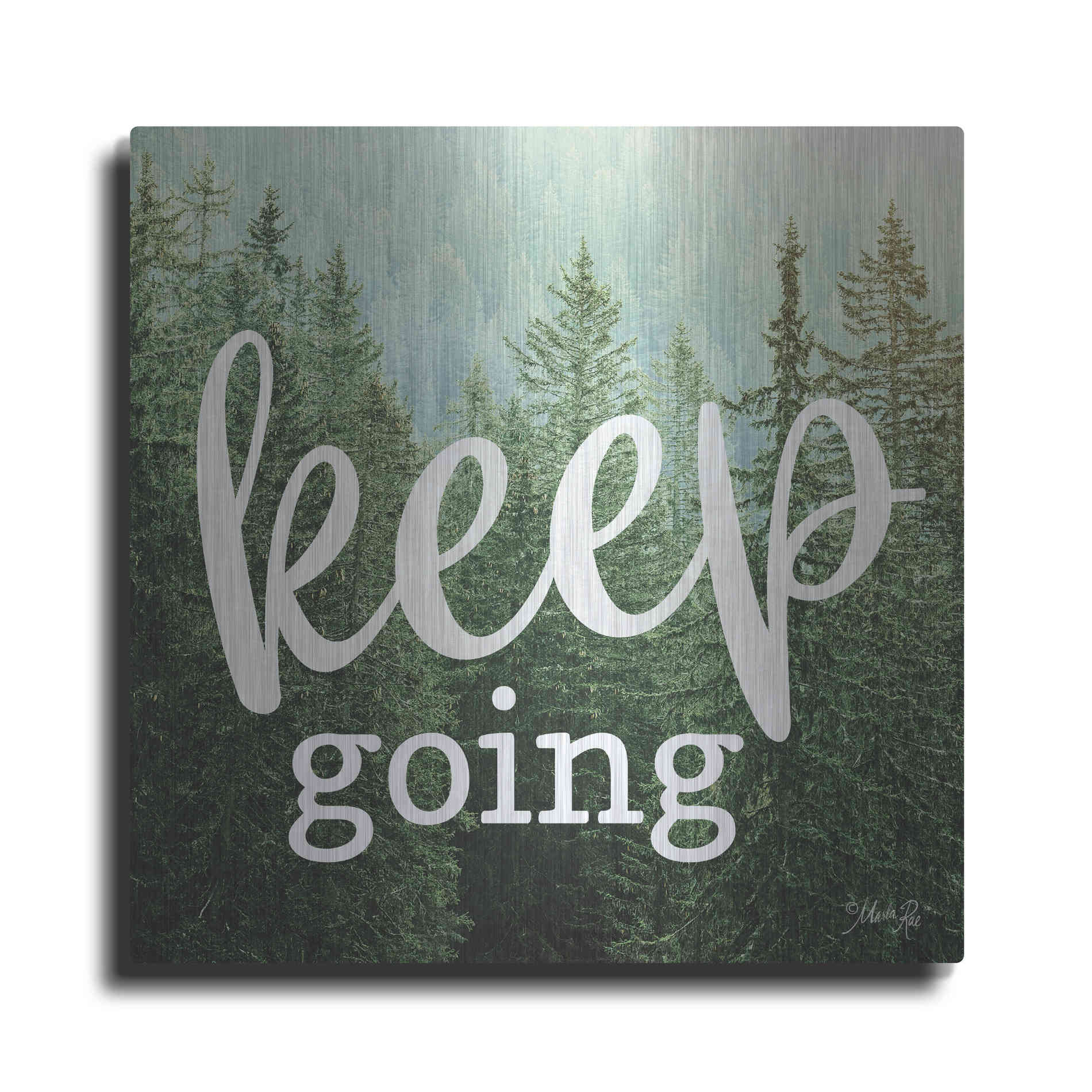 Luxe Metal Art 'Keep Going' by Marla Rae, Metal Wall Art