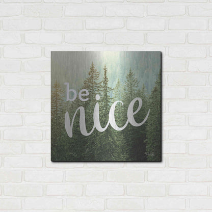Luxe Metal Art 'Be Nice' by Marla Rae, Metal Wall Art,24x24