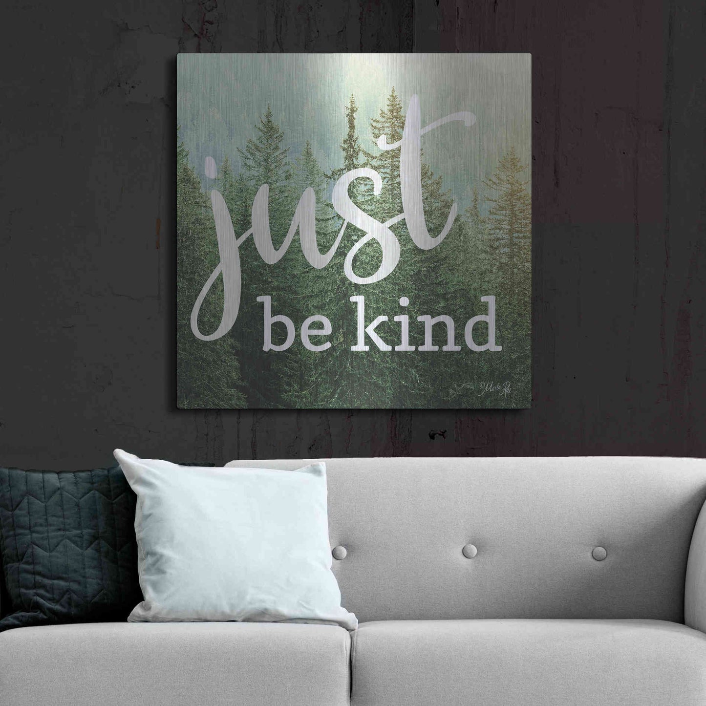 Luxe Metal Art 'Just Be Kind' by Marla Rae, Metal Wall Art,36x36