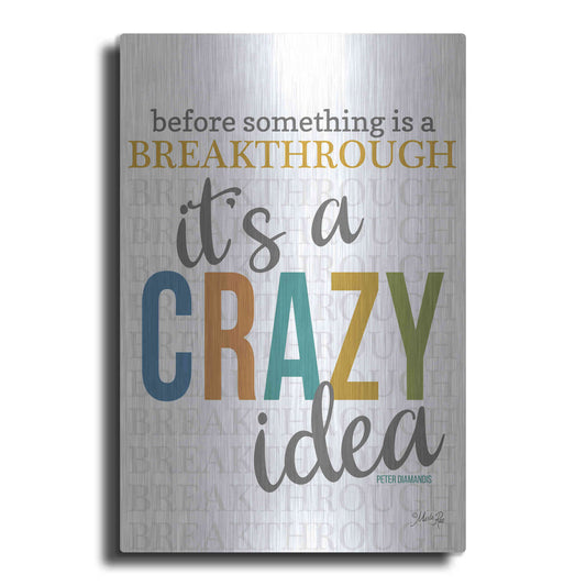 Luxe Metal Art 'Crazy Idea' by Marla Rae, Metal Wall Art
