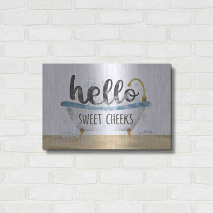 Luxe Metal Art 'Hello Sweet Cheeks' by Marla Rae, Metal Wall Art,24x16