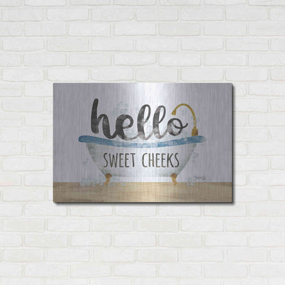 Luxe Metal Art 'Hello Sweet Cheeks' by Marla Rae, Metal Wall Art,36x24