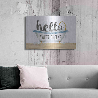 Luxe Metal Art 'Hello Sweet Cheeks' by Marla Rae, Metal Wall Art,36x24
