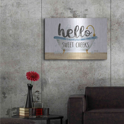 Luxe Metal Art 'Hello Sweet Cheeks' by Marla Rae, Metal Wall Art,36x24