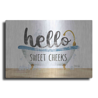 Luxe Metal Art 'Hello Sweet Cheeks' by Marla Rae, Metal Wall Art