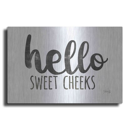 Luxe Metal Art 'Hello Sweet Cheeks Sign' by Marla Rae, Metal Wall Art