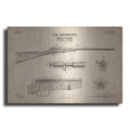 Luxe Metal Art 'Rifle Blueprint Patent Parchment' Metal Wall Art