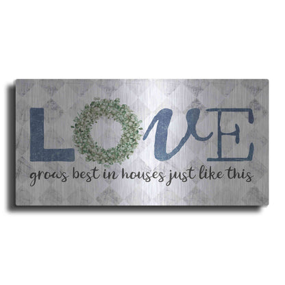Luxe Metal Art 'Love Grows Best' by Marla Rae, Metal Wall Art