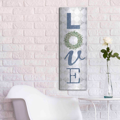 Luxe Metal Art 'Love with Eucalyptus Wreath II' by Marla Rae, Metal Wall Art,12x36