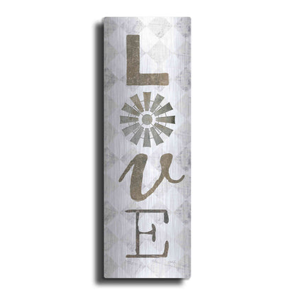 Luxe Metal Art 'Love with Windmill II' by Marla Rae, Metal Wall Art