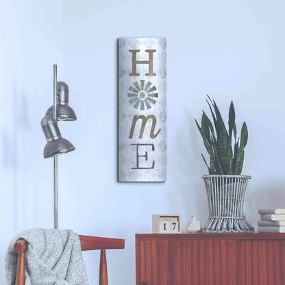 Luxe Metal Art 'Home with Windmill II' by Marla Rae, Metal Wall Art,12x36