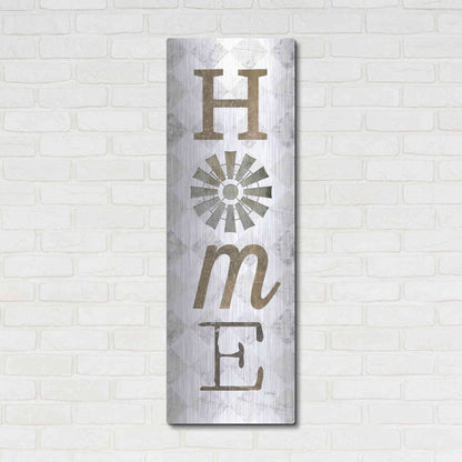 Luxe Metal Art 'Home with Windmill II' by Marla Rae, Metal Wall Art,16x48