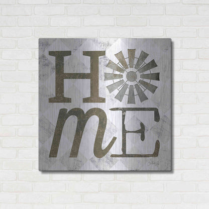 Luxe Metal Art 'Home with Windmill III' by Marla Rae, Metal Wall Art,36x36