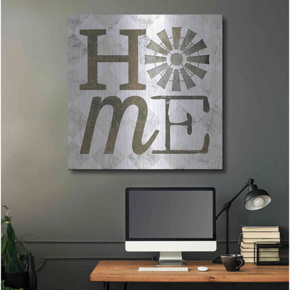 Luxe Metal Art 'Home with Windmill III' by Marla Rae, Metal Wall Art,36x36