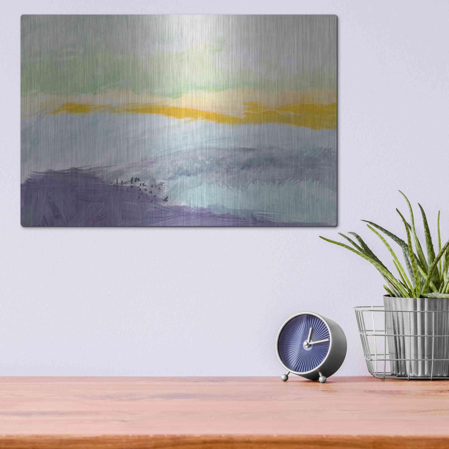 Luxe Metal Art 'Wine Country' by Jan Weiss, Metal Wall Art,16x12