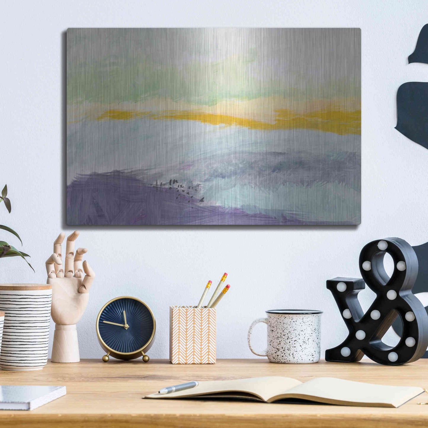 Luxe Metal Art 'Wine Country' by Jan Weiss, Metal Wall Art,16x12