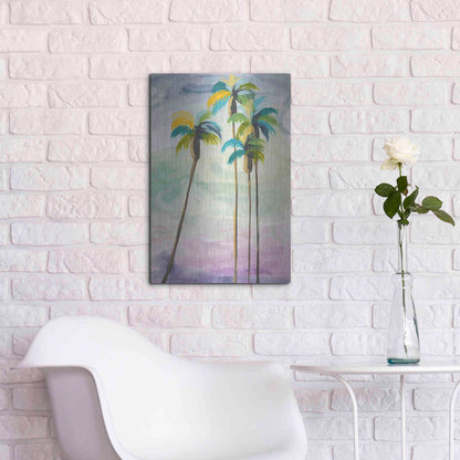 Luxe Metal Art 'Four Palms No. 2' by Jan Weiss, Metal Wall Art,16x24