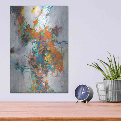 Luxe Metal Art 'Fracture' by Jan Weiss, Metal Wall Art,12x16