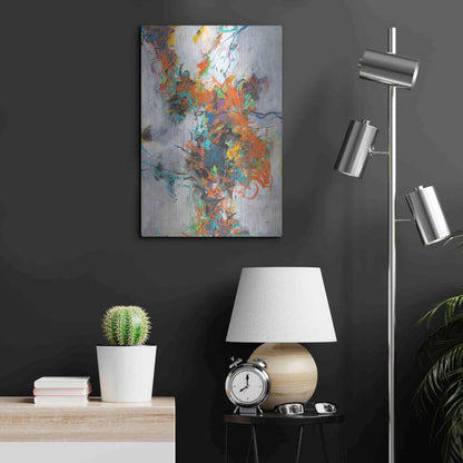 Luxe Metal Art 'Fracture' by Jan Weiss, Metal Wall Art,16x24