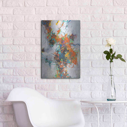 Luxe Metal Art 'Fracture' by Jan Weiss, Metal Wall Art,16x24