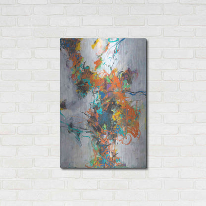 Luxe Metal Art 'Fracture' by Jan Weiss, Metal Wall Art,24x36