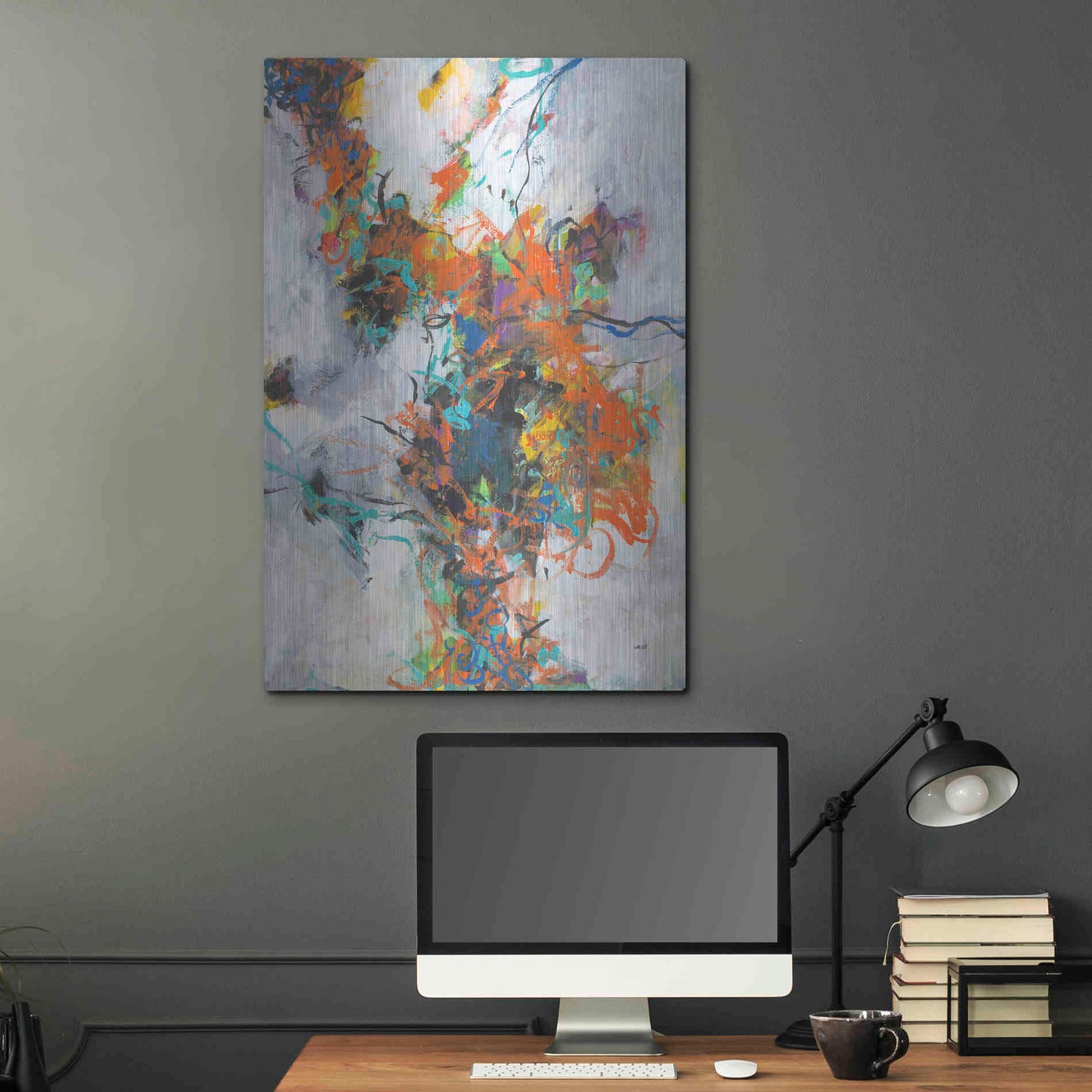 Luxe Metal Art 'Fracture' by Jan Weiss, Metal Wall Art,24x36