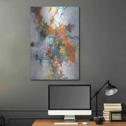 Luxe Metal Art 'Fracture' by Jan Weiss, Metal Wall Art,24x36