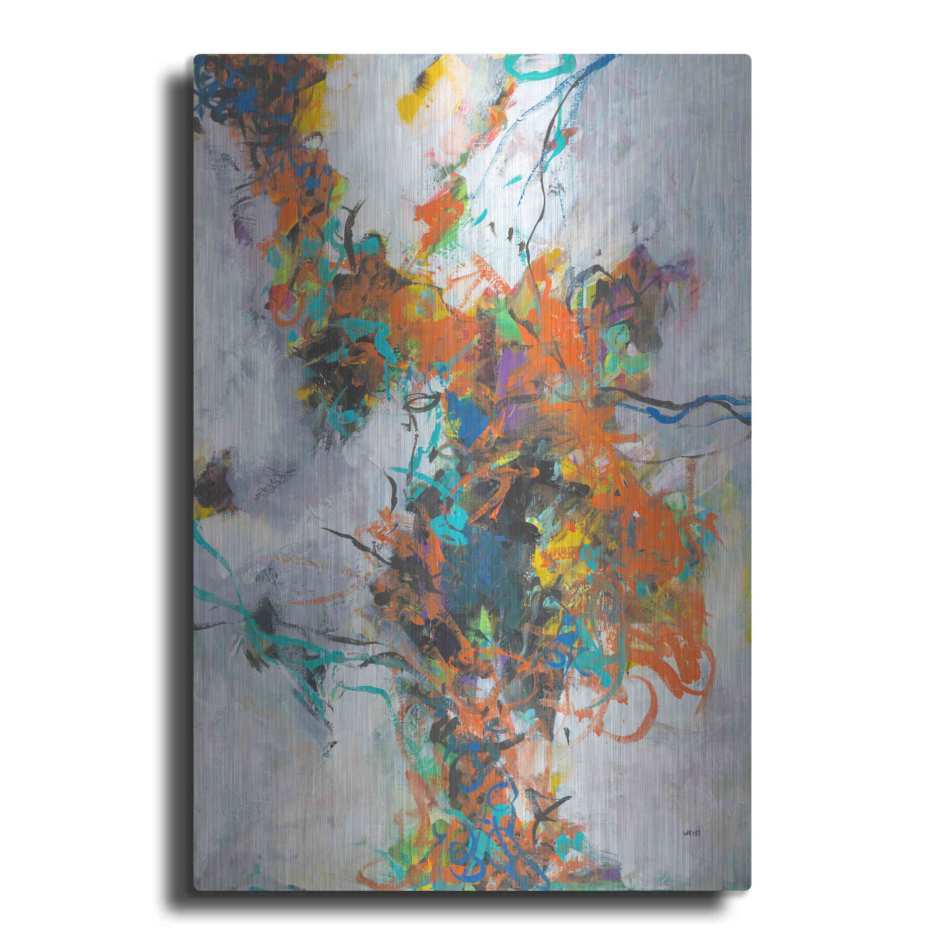Luxe Metal Art 'Fracture' by Jan Weiss, Metal Wall Art