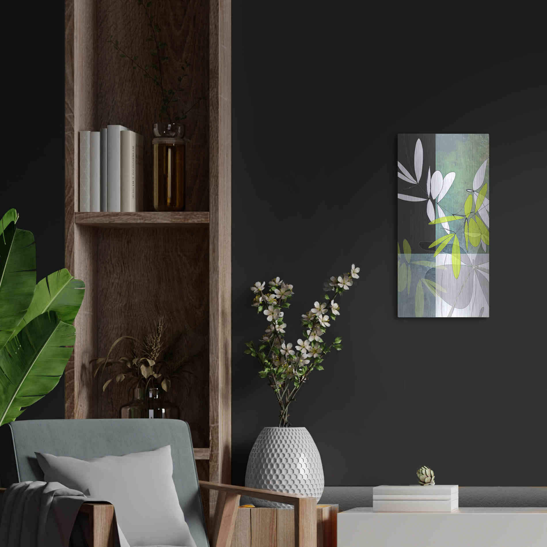 Luxe Metal Art 'Dusk' by Jan Weiss, Metal Wall Art,12x24