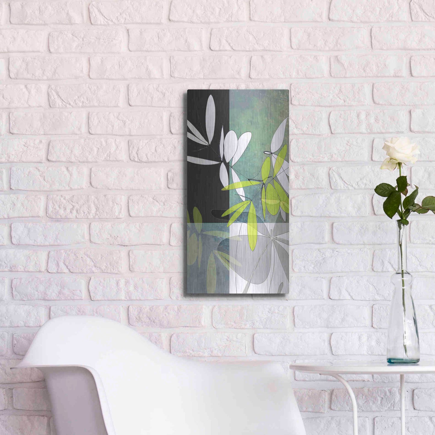 Luxe Metal Art 'Dusk' by Jan Weiss, Metal Wall Art,12x24