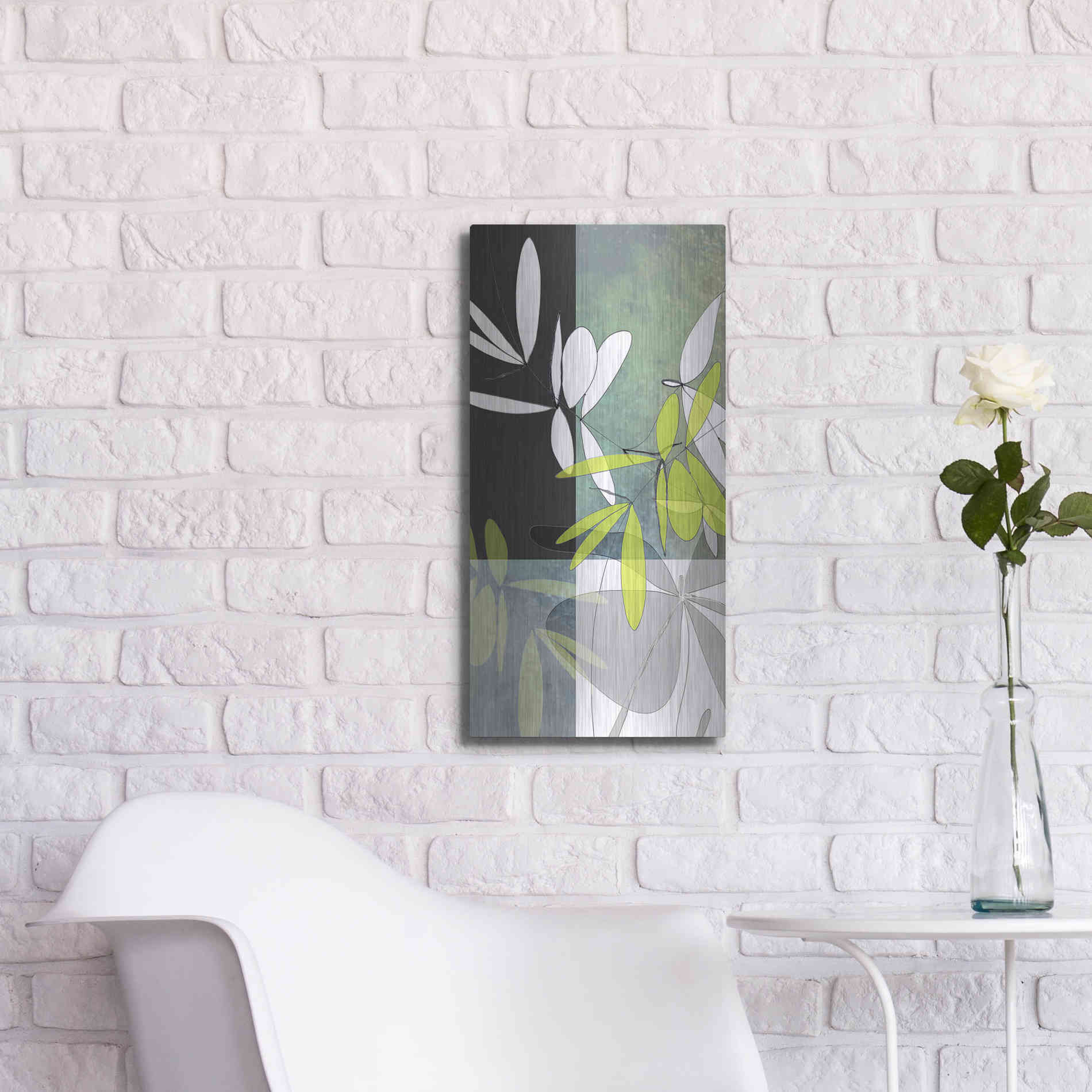 Luxe Metal Art 'Dusk' by Jan Weiss, Metal Wall Art,12x24