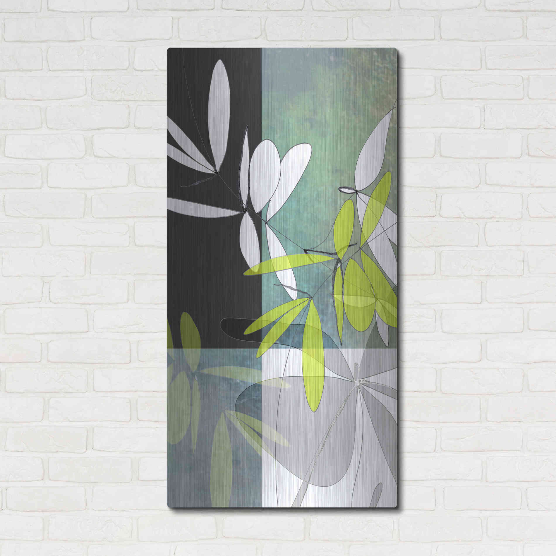 Luxe Metal Art 'Dusk' by Jan Weiss, Metal Wall Art,24x48