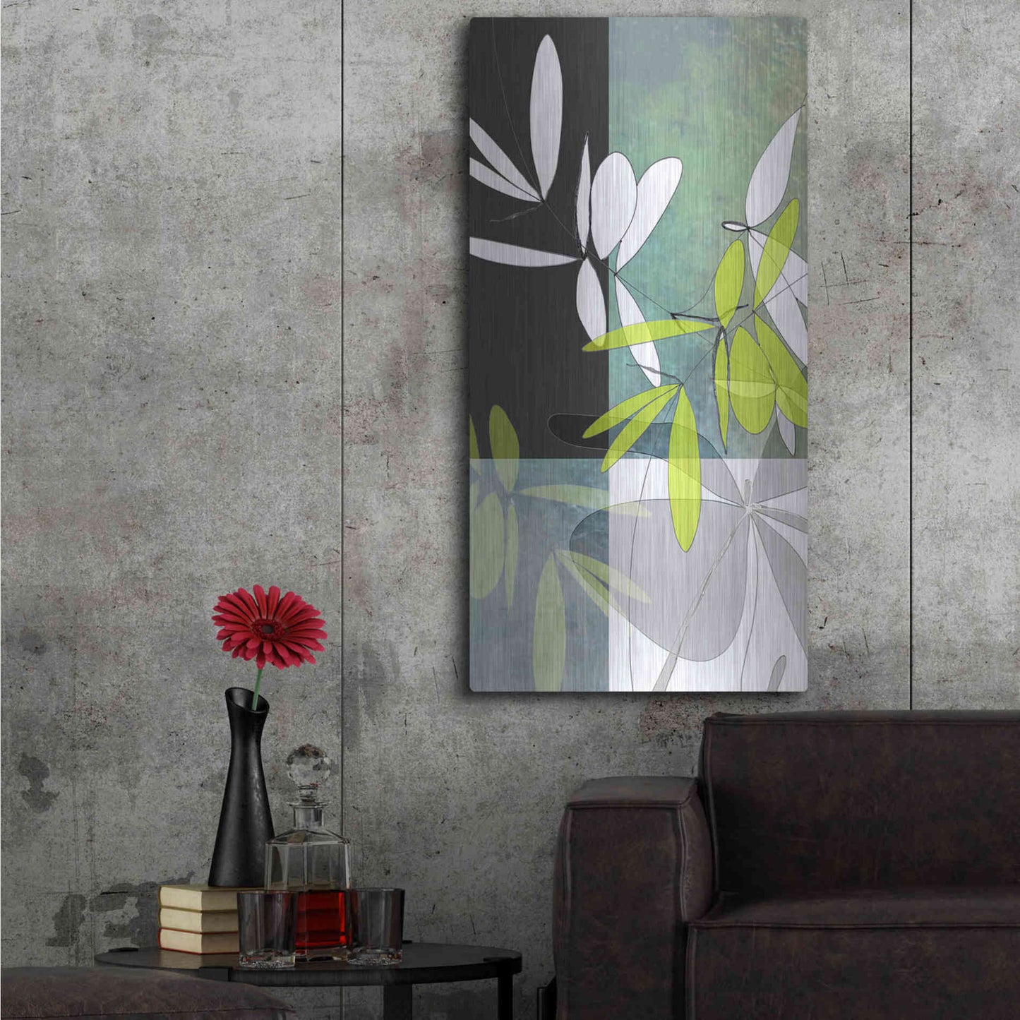 Luxe Metal Art 'Dusk' by Jan Weiss, Metal Wall Art,24x48